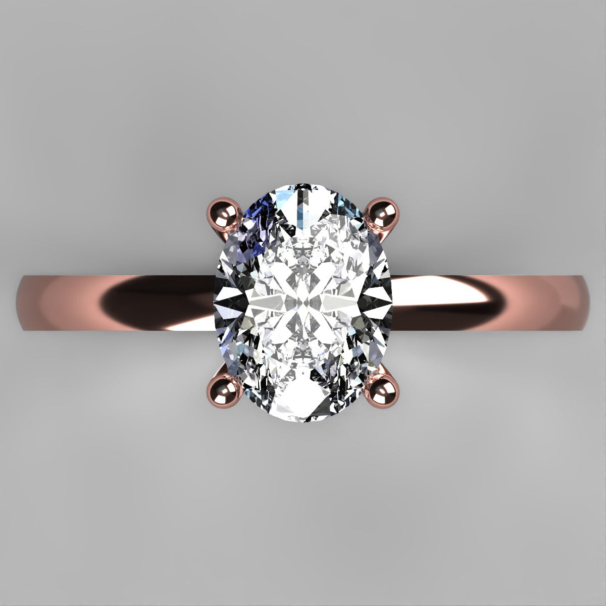 Anillo Cenit en oro corte oval