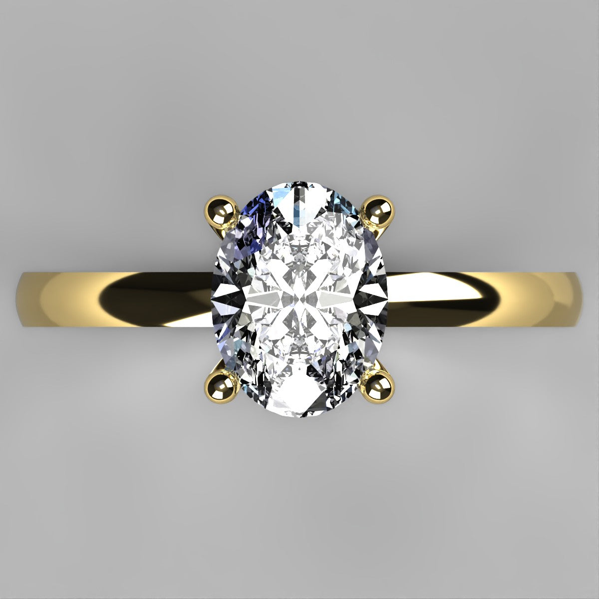 Anillo Cenit en oro corte oval