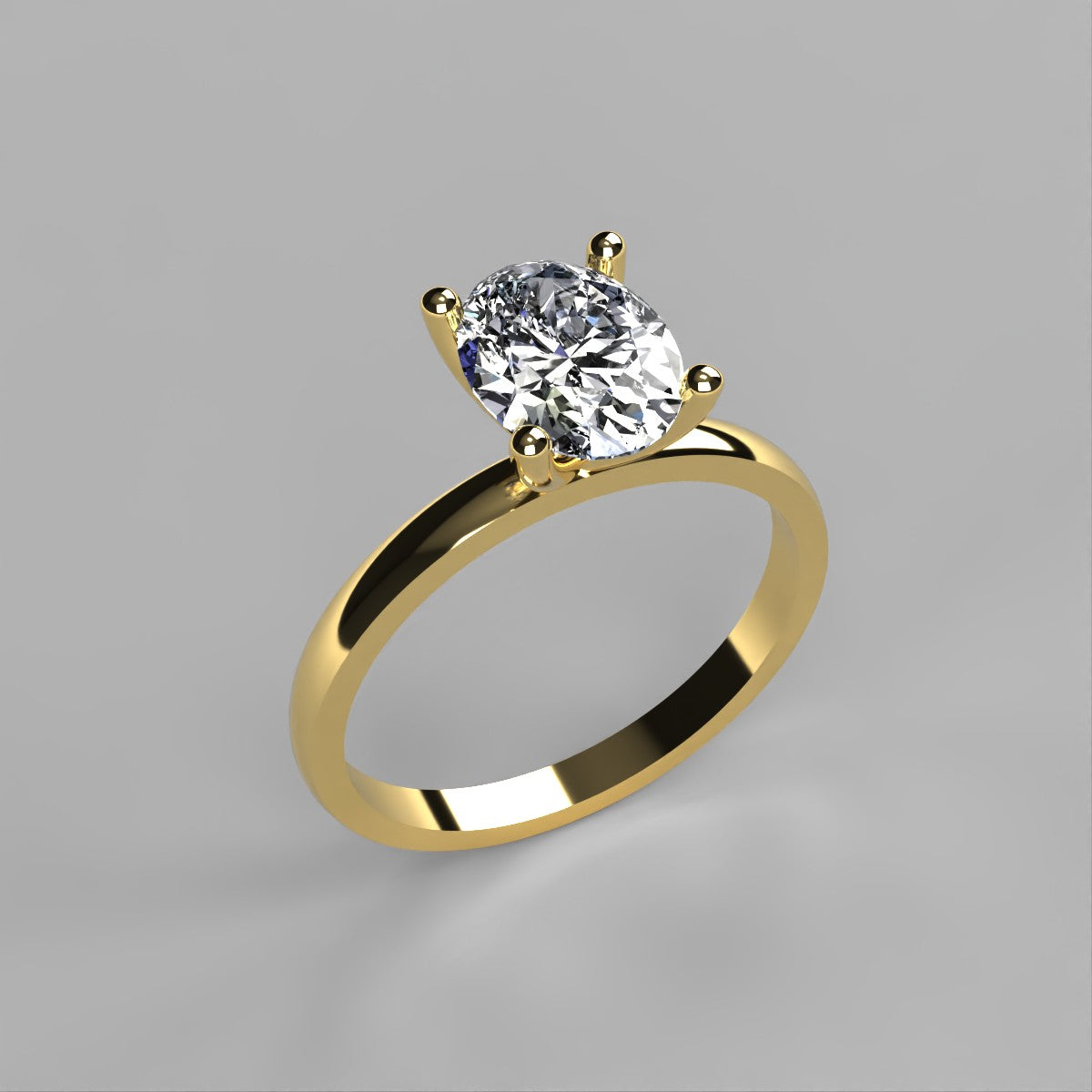 Anillo Cenit en oro corte oval