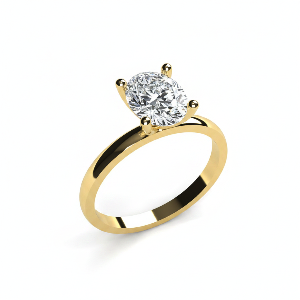 Anillo Cenit en oro corte oval
