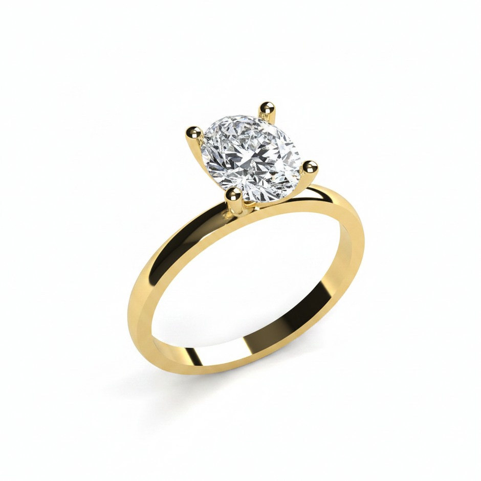 Anillo Cenit en oro corte oval