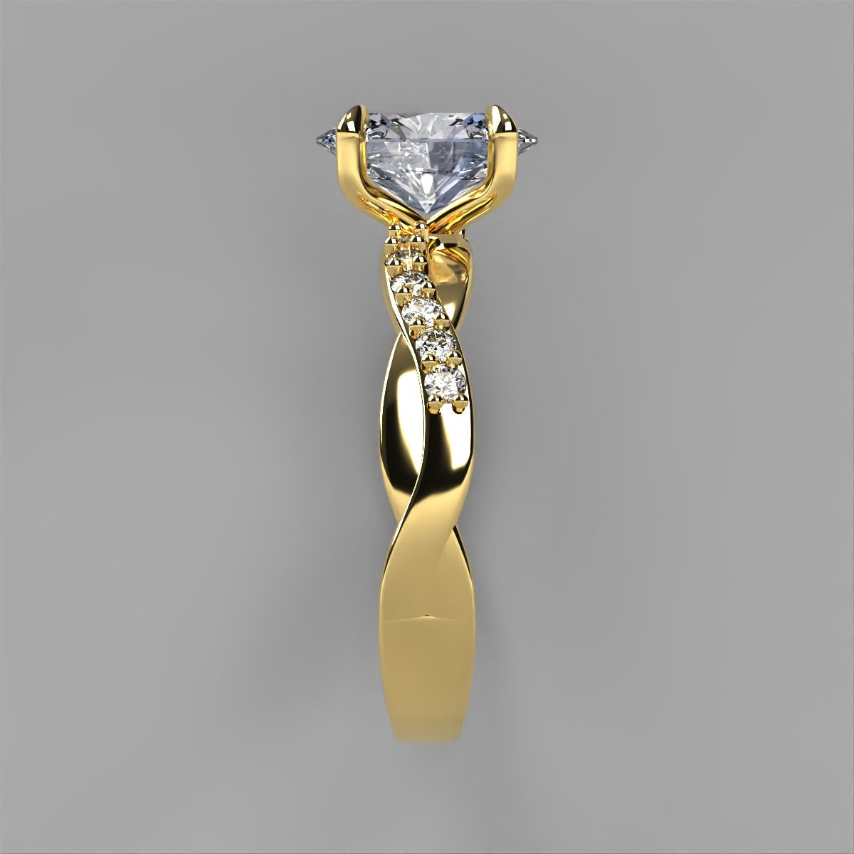 Anillo Charlize en oro corte oval