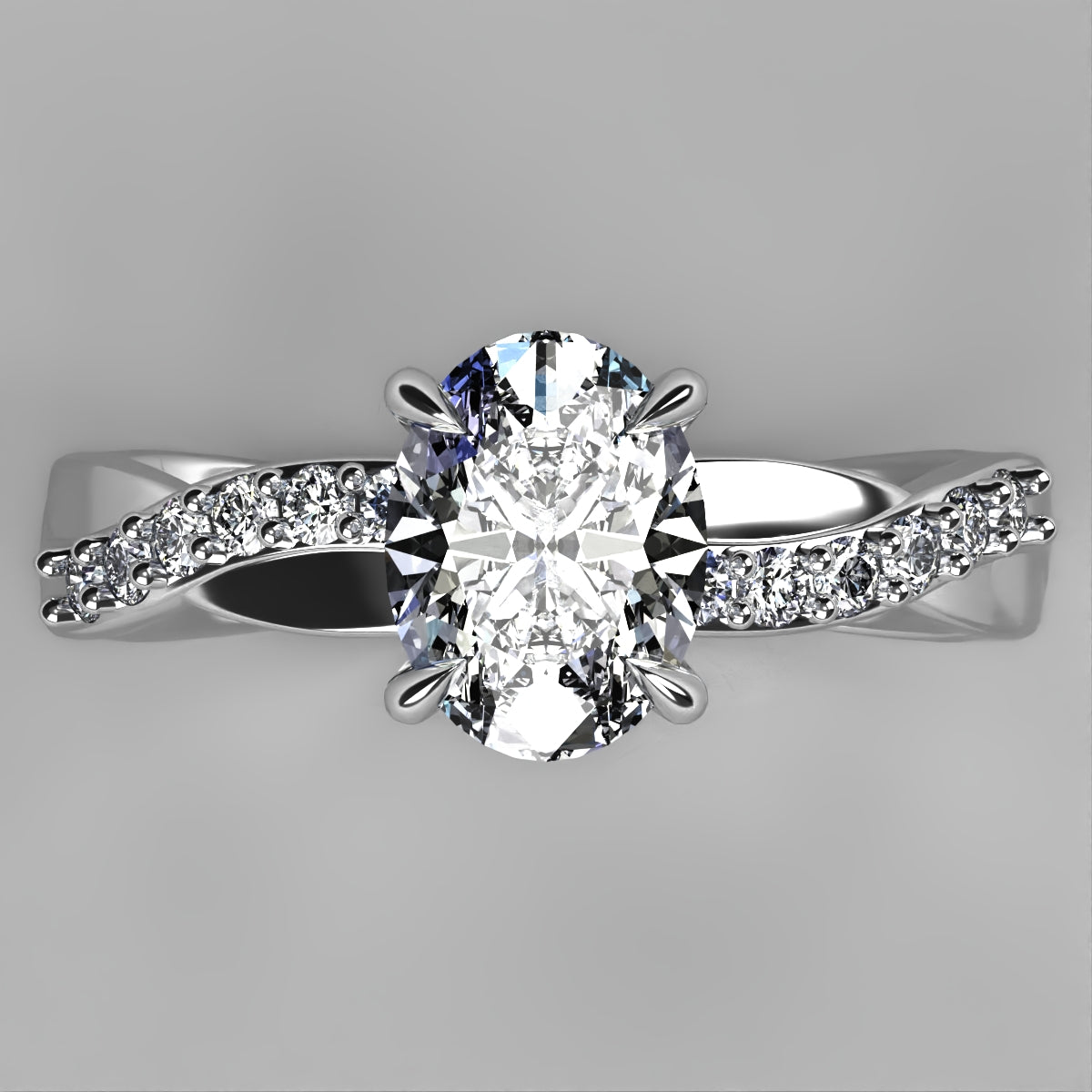 Anillo Charlize en oro corte oval