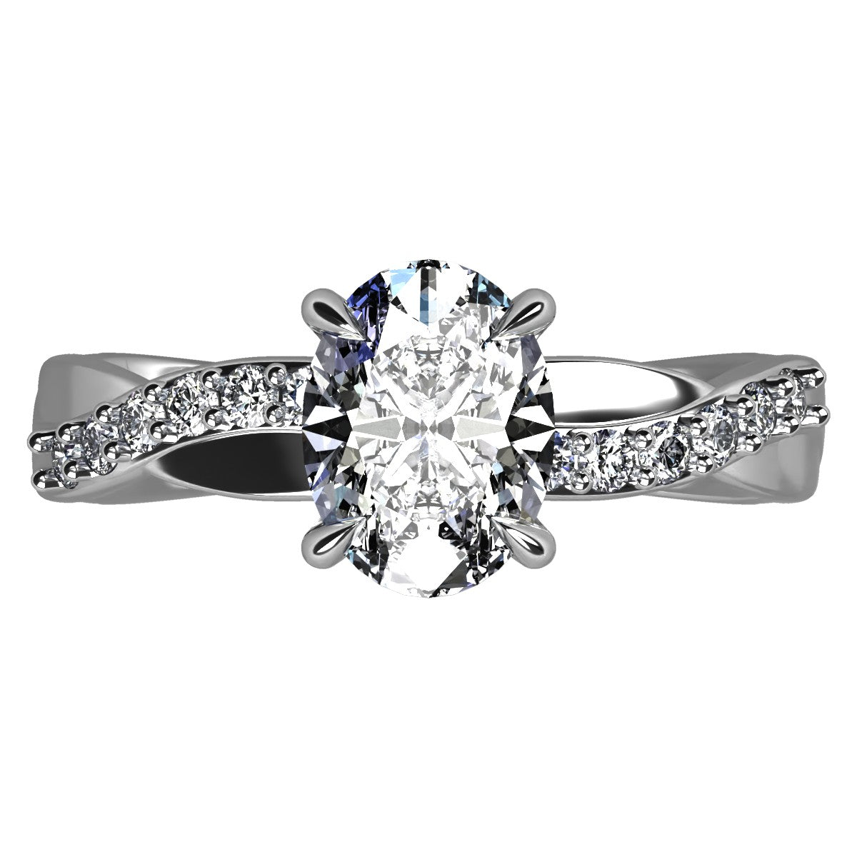 Anillo Charlize en oro corte oval