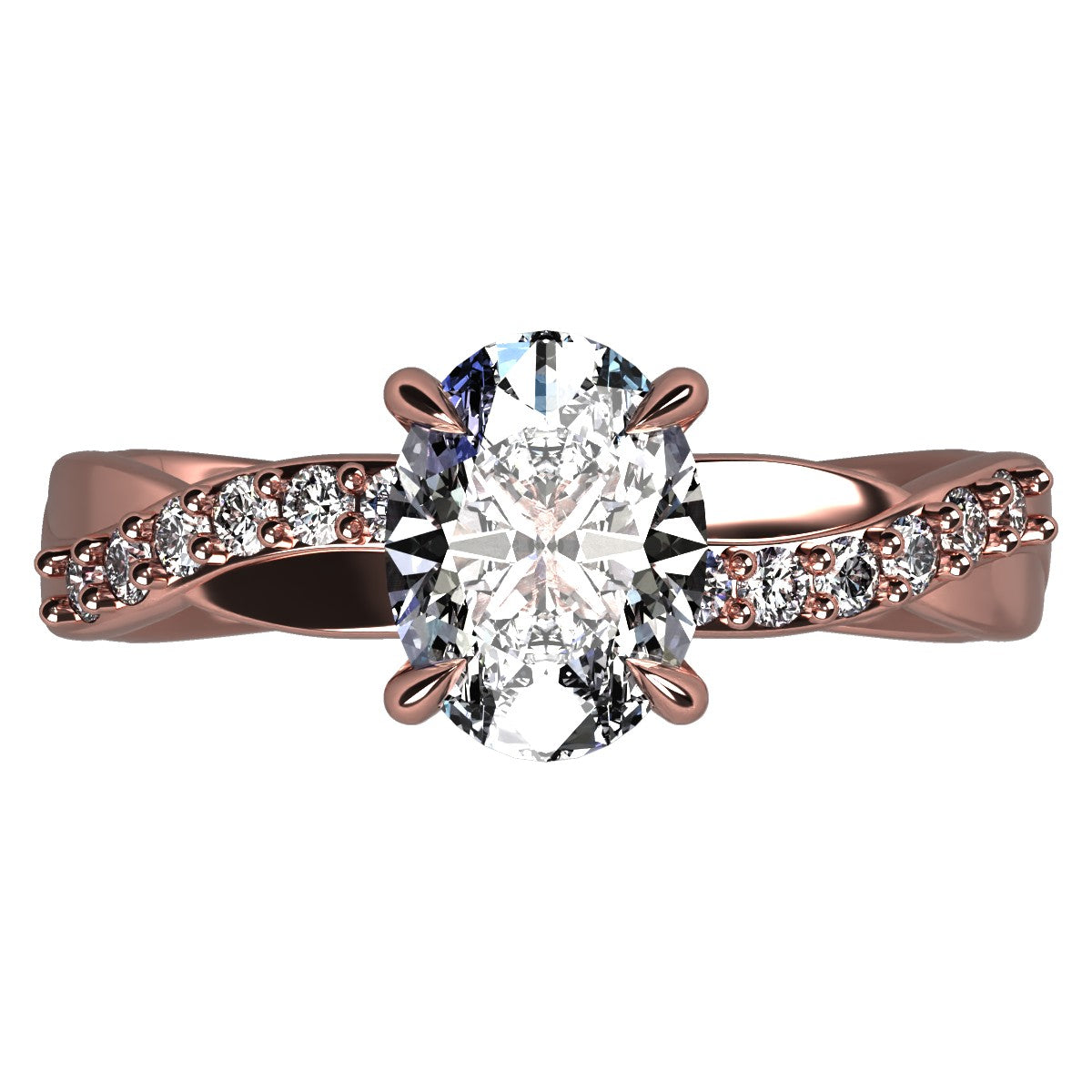 Anillo Charlize en oro corte oval