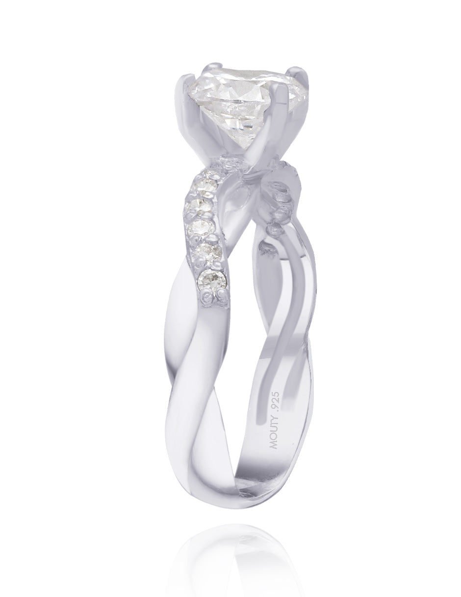 Anillo Charlize en plata con circonia