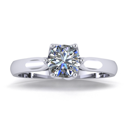 Anillo Magnolia en Oro Blanco 18K con Diamante de Laboratorio de 1 ct | IGI