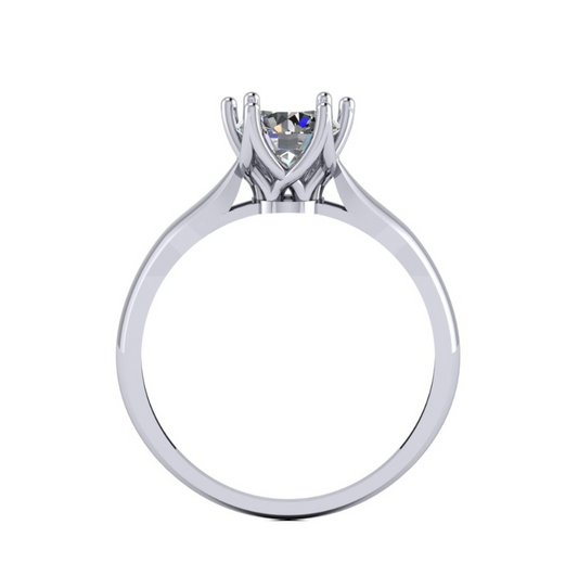 Anillo Magnolia en Oro Blanco 18K con Diamante de Laboratorio de 1 ct | IGI