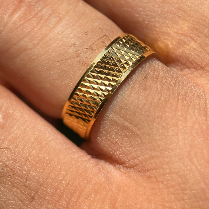 Par de argollas Liam en oro 6mm