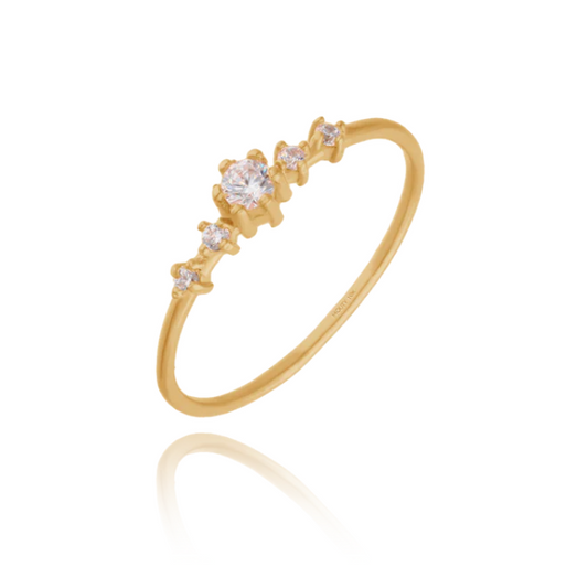 Anillo de Promesa de Oro 14k