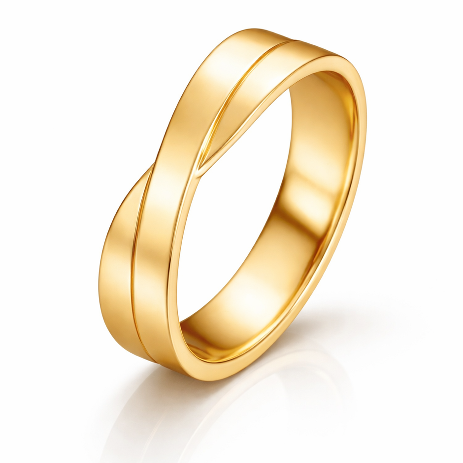 Argolla Infinite en Oro en 5mm