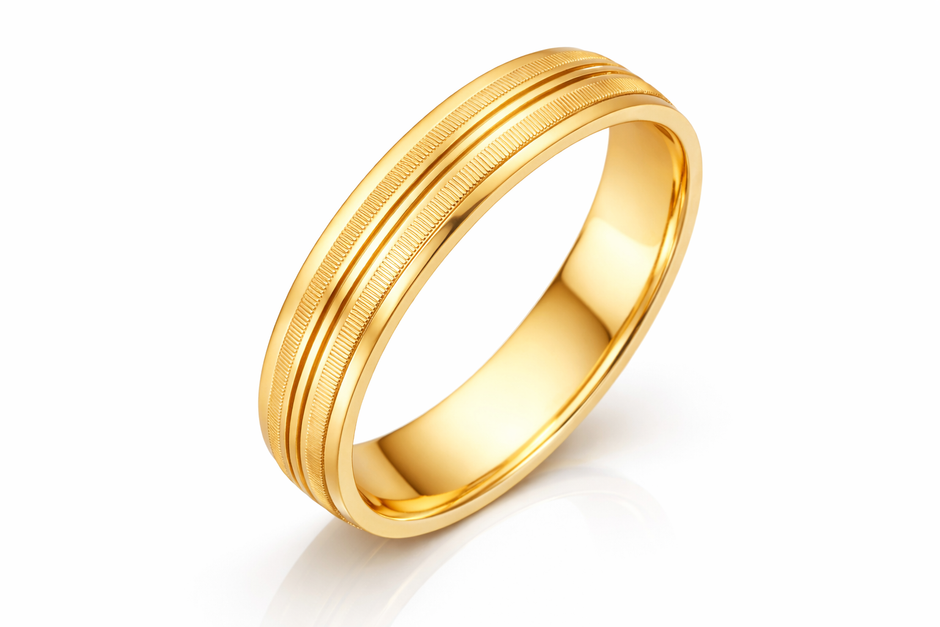 Argolla Matthew curva en Oro 5mm