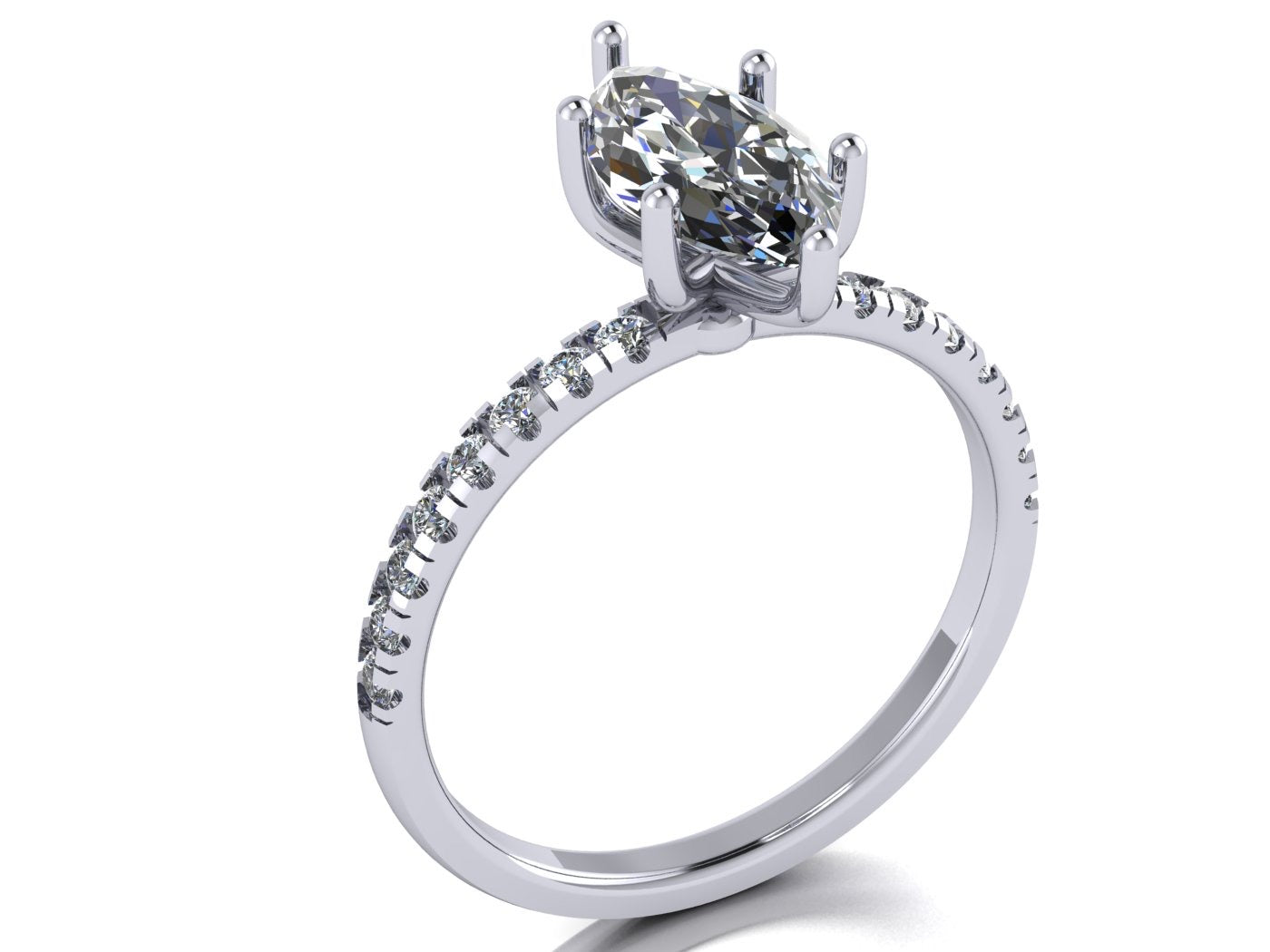 Anillo Val en Oro corte marquise