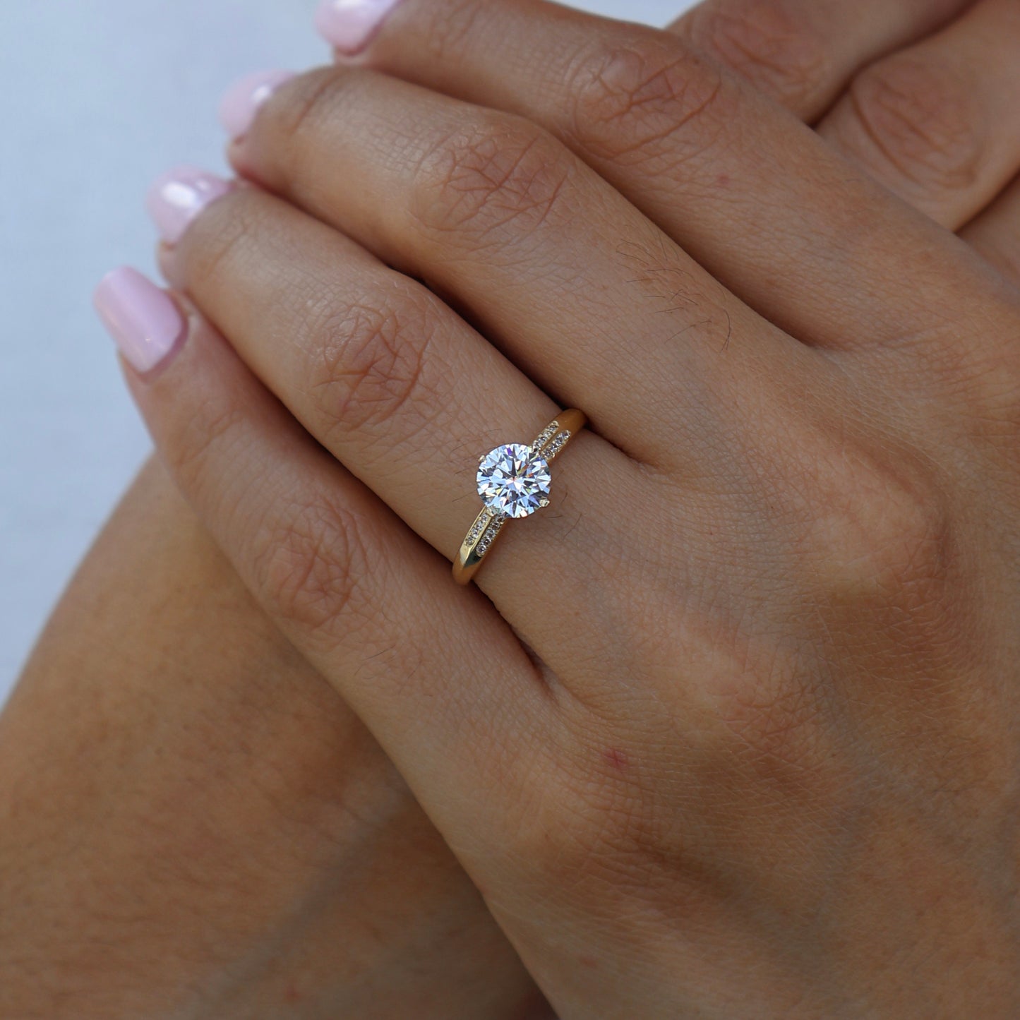Anillo en Oro Amarillo 14k con Circonia Mod.16005