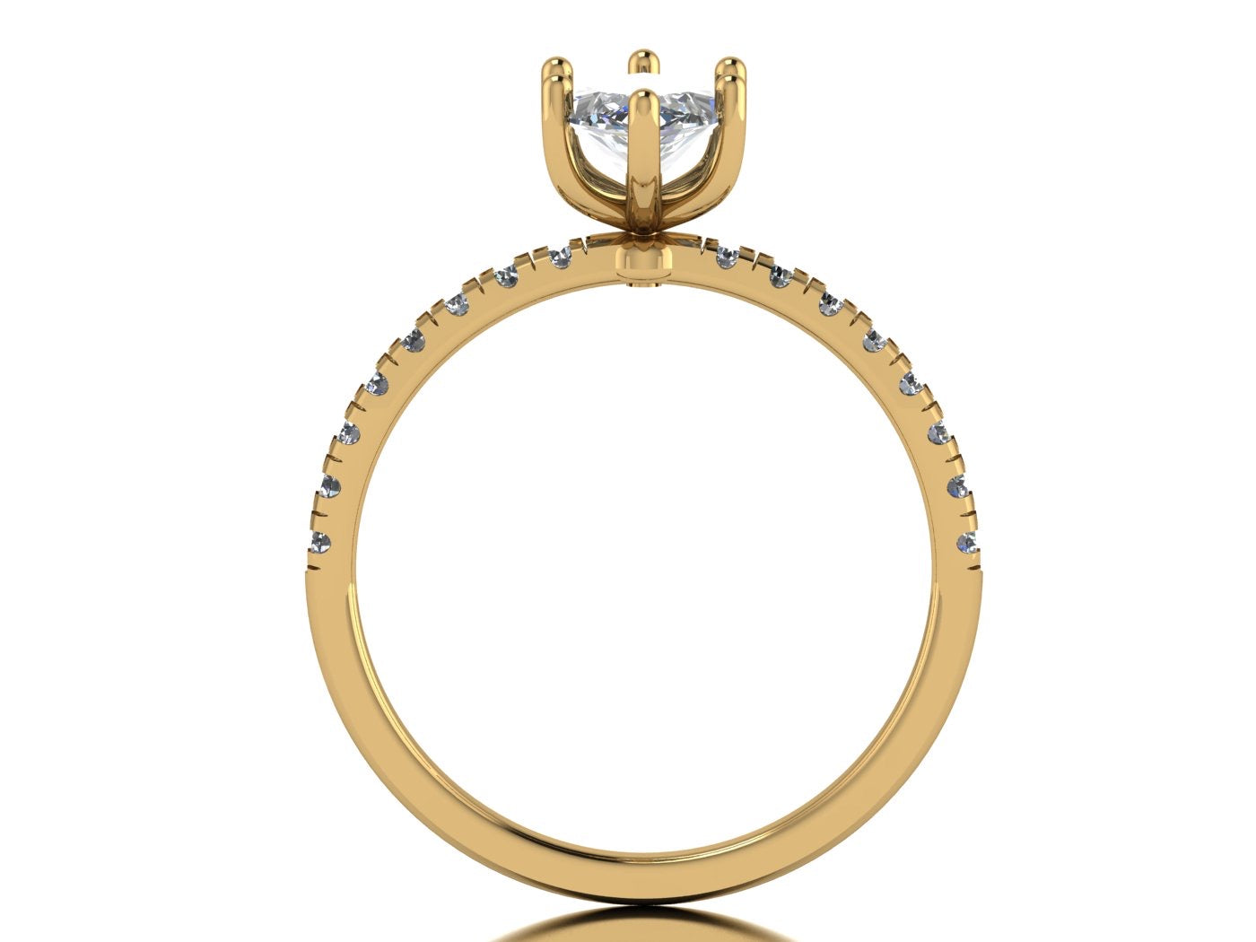 Anillo Val en Oro corte marquise