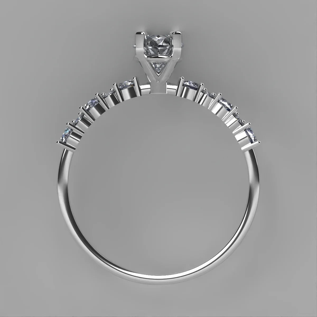 Anillo Danna en oro blanco corte marquise con diamante de laboratorio IGI