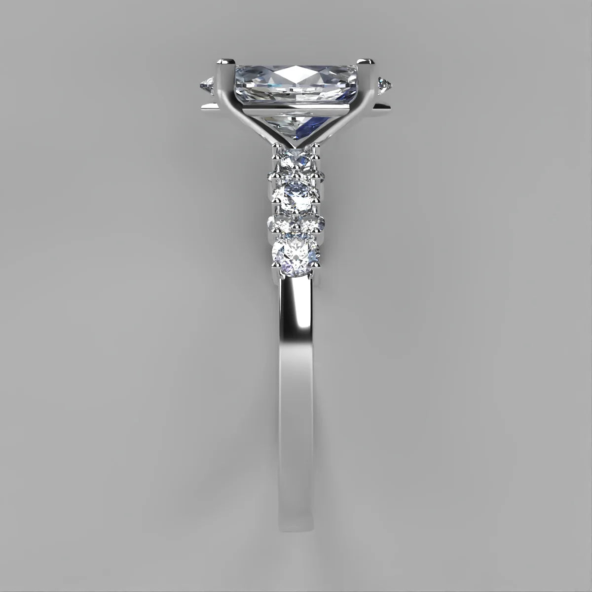 Anillo Danna en platino corte marquise con diamante de laboratorio IGI