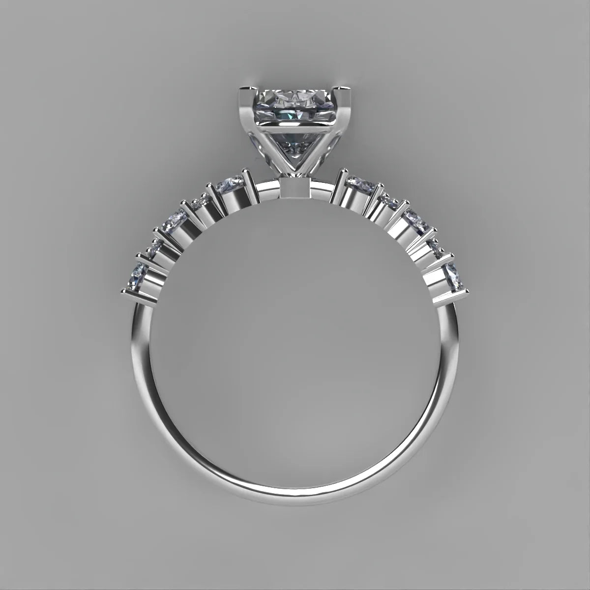 Anillo Danna en platino corte oval con diamante de laboratorio IGI