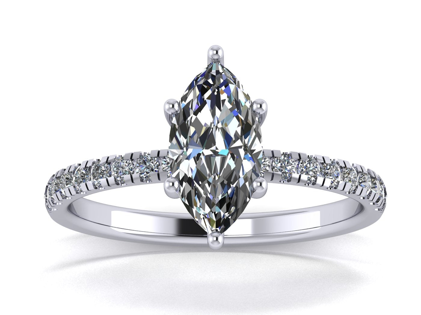 Anillo Val en Oro corte marquise