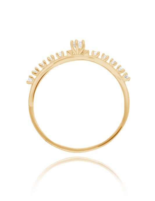 Anillo Danielle en oro amarillo de 14k con diamantes