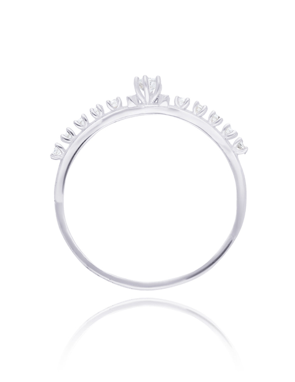 Anillo Danielle en plata con circonias