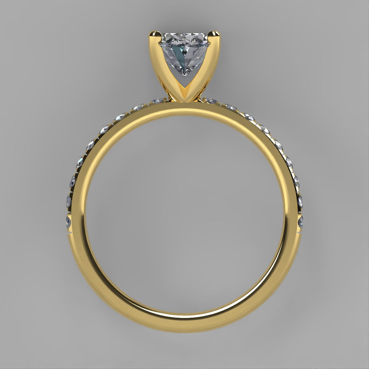 Anillo Meghan en oro corte oval