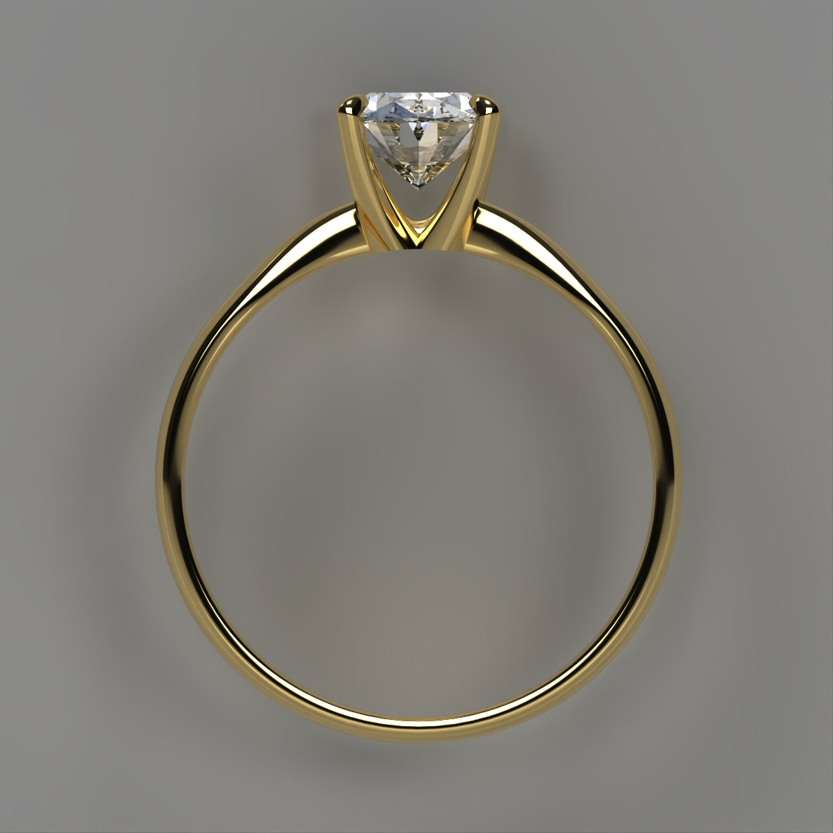 Anillo Emily en oro corte oval
