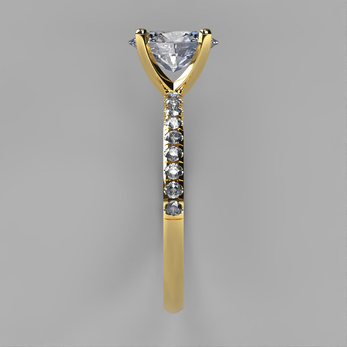 Anillo Meghan en oro corte oval