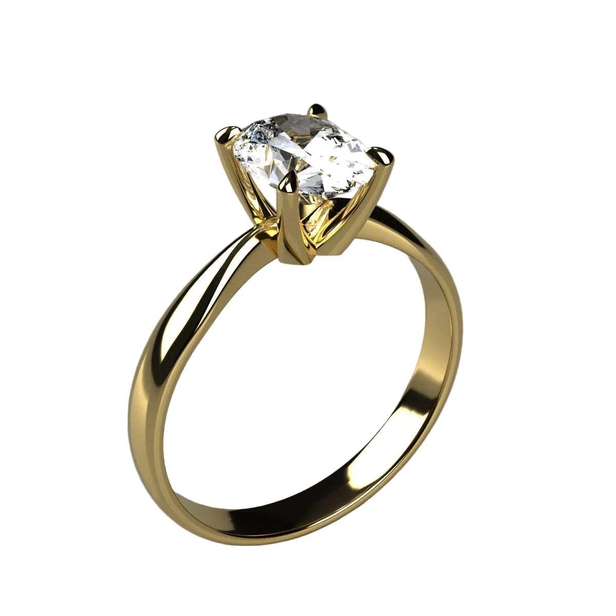 Anillo Emily en oro corte oval