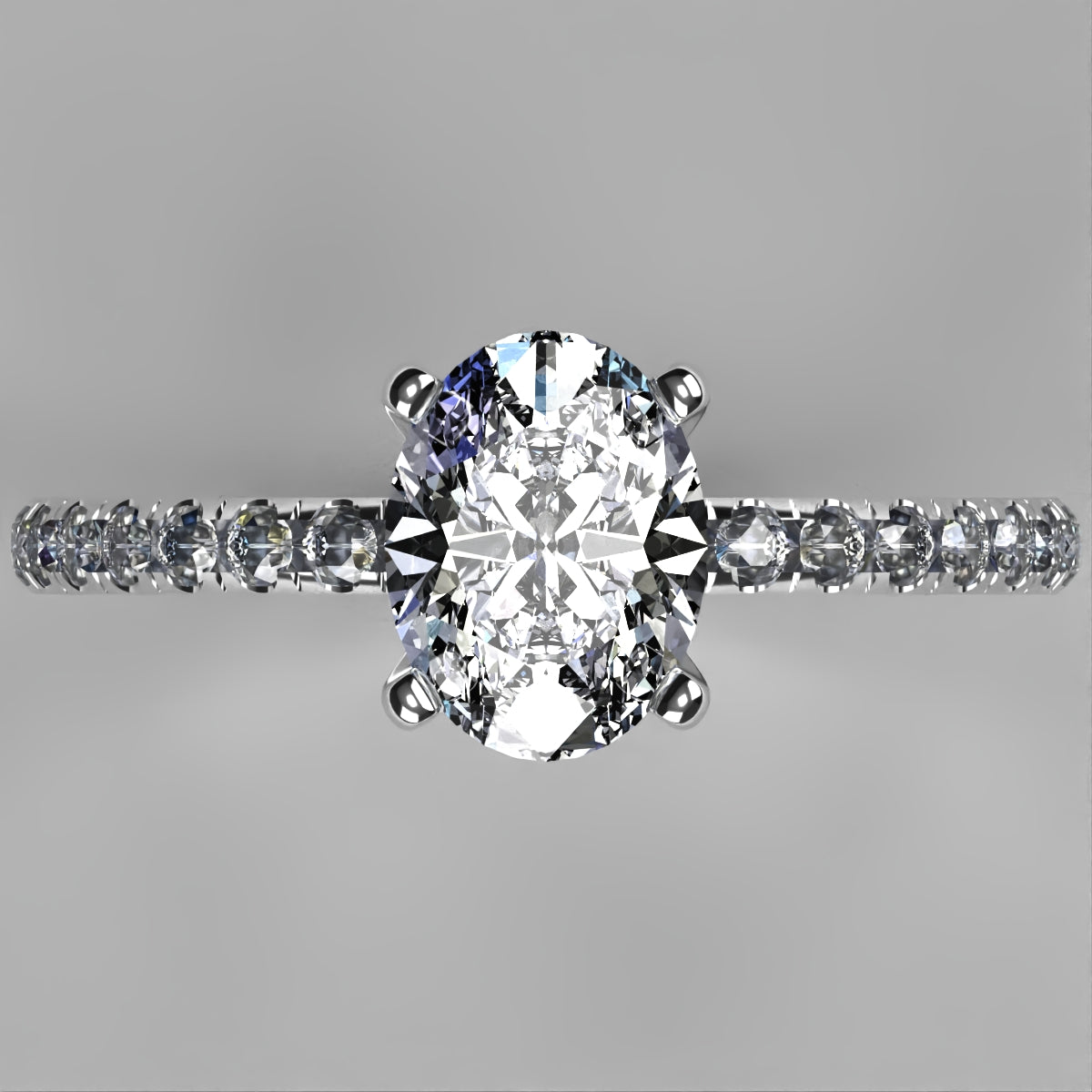 Anillo Meghan en oro corte oval