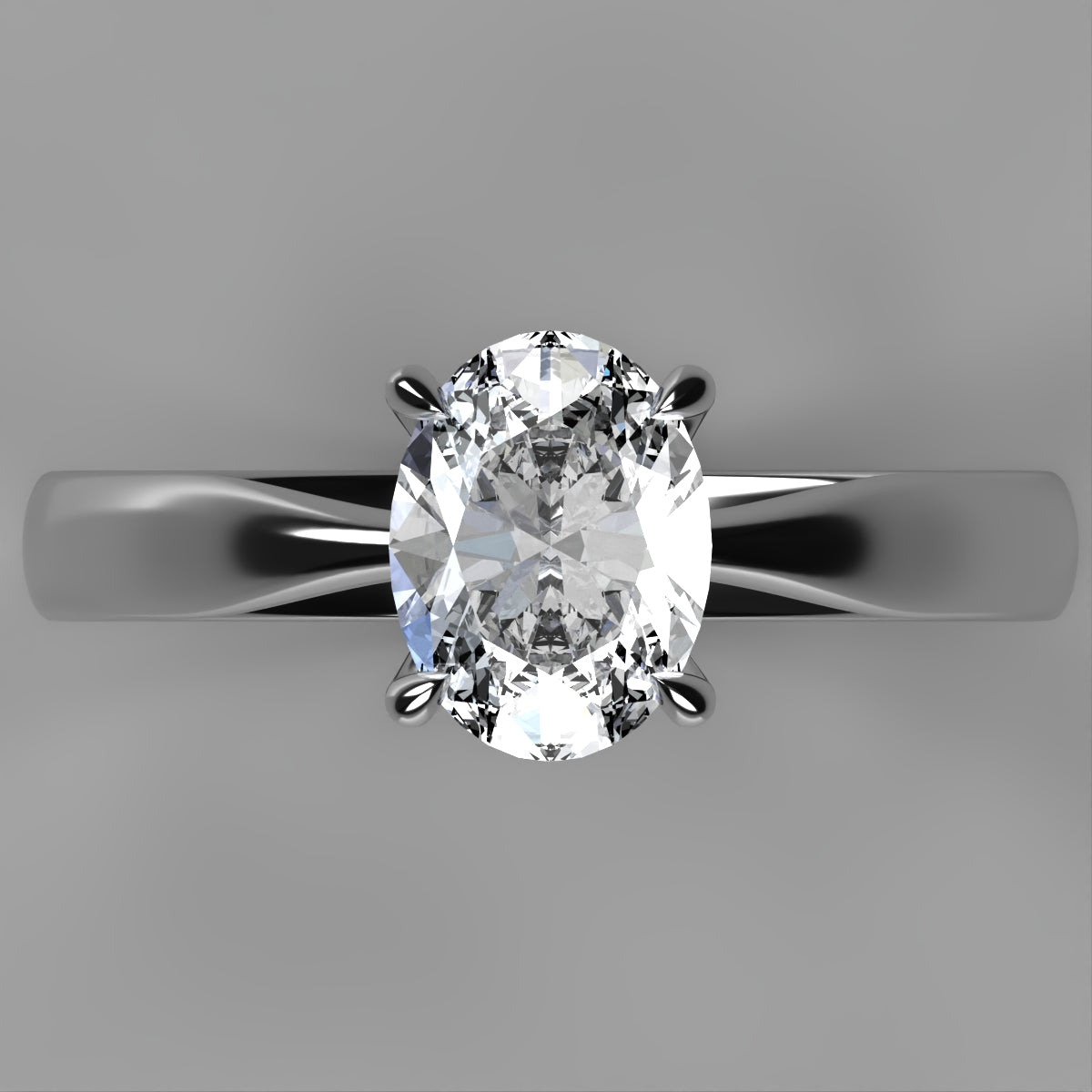 Anillo Emily en oro corte oval
