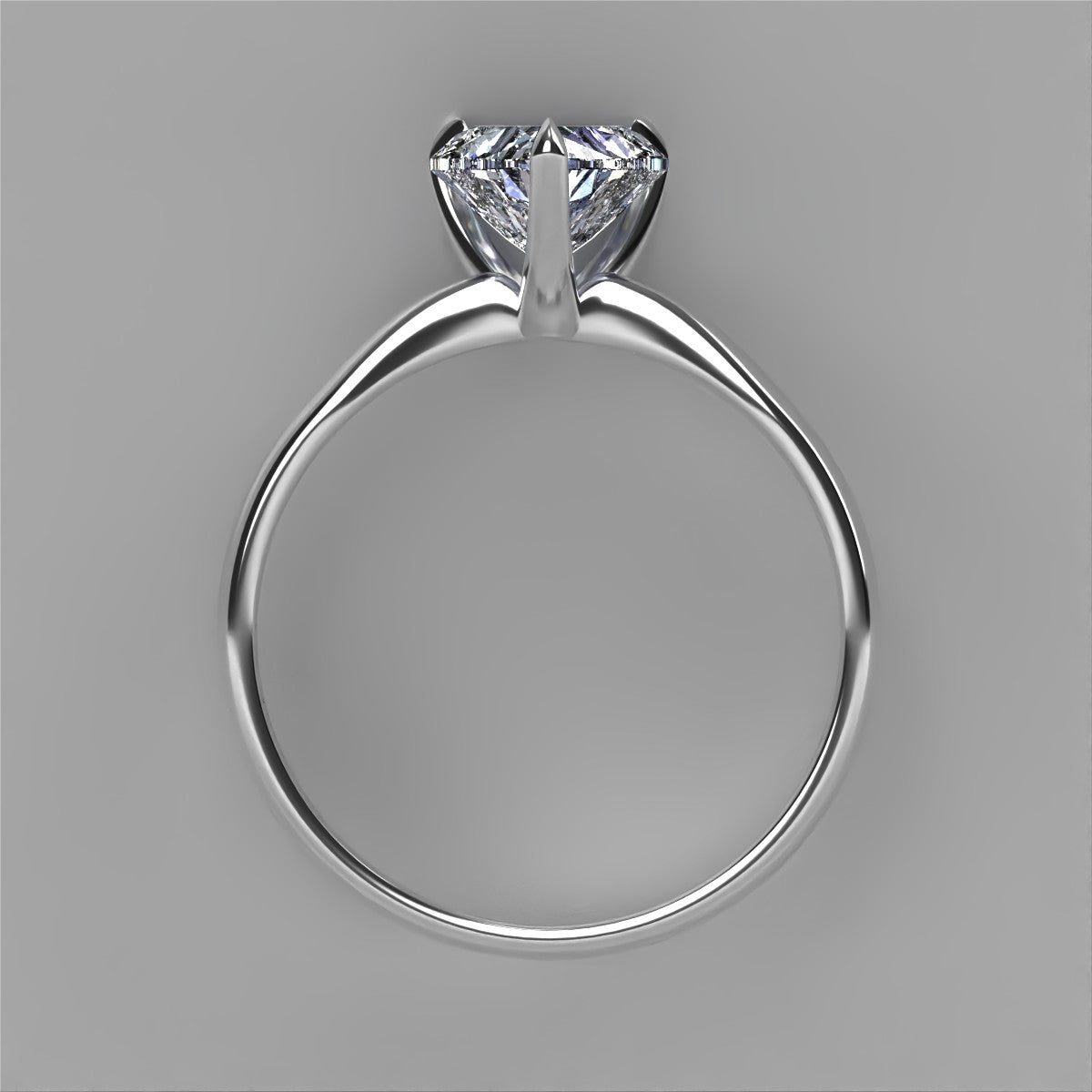 Anillo Emily en oro corte corazón