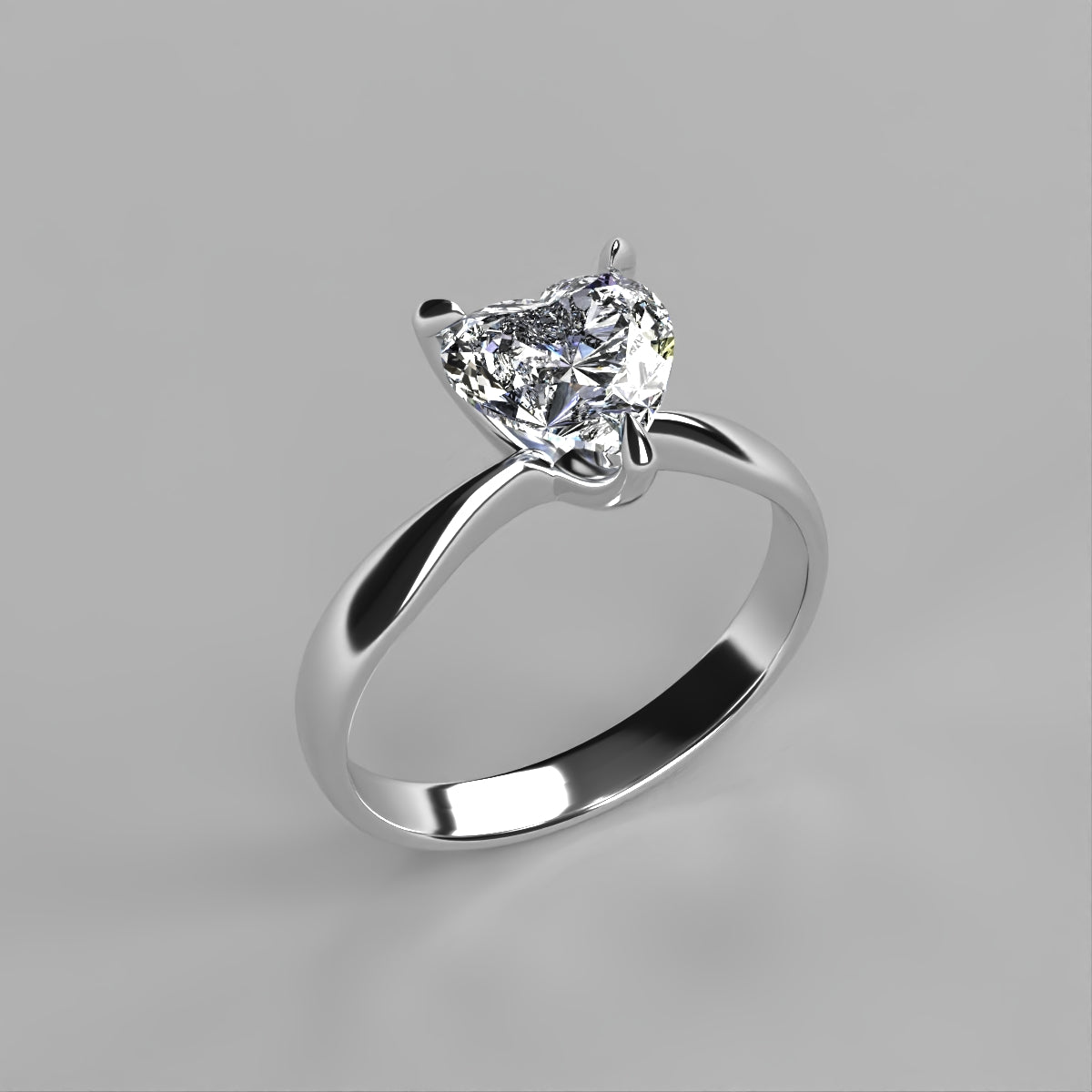 Anillo Emily en oro corte corazón