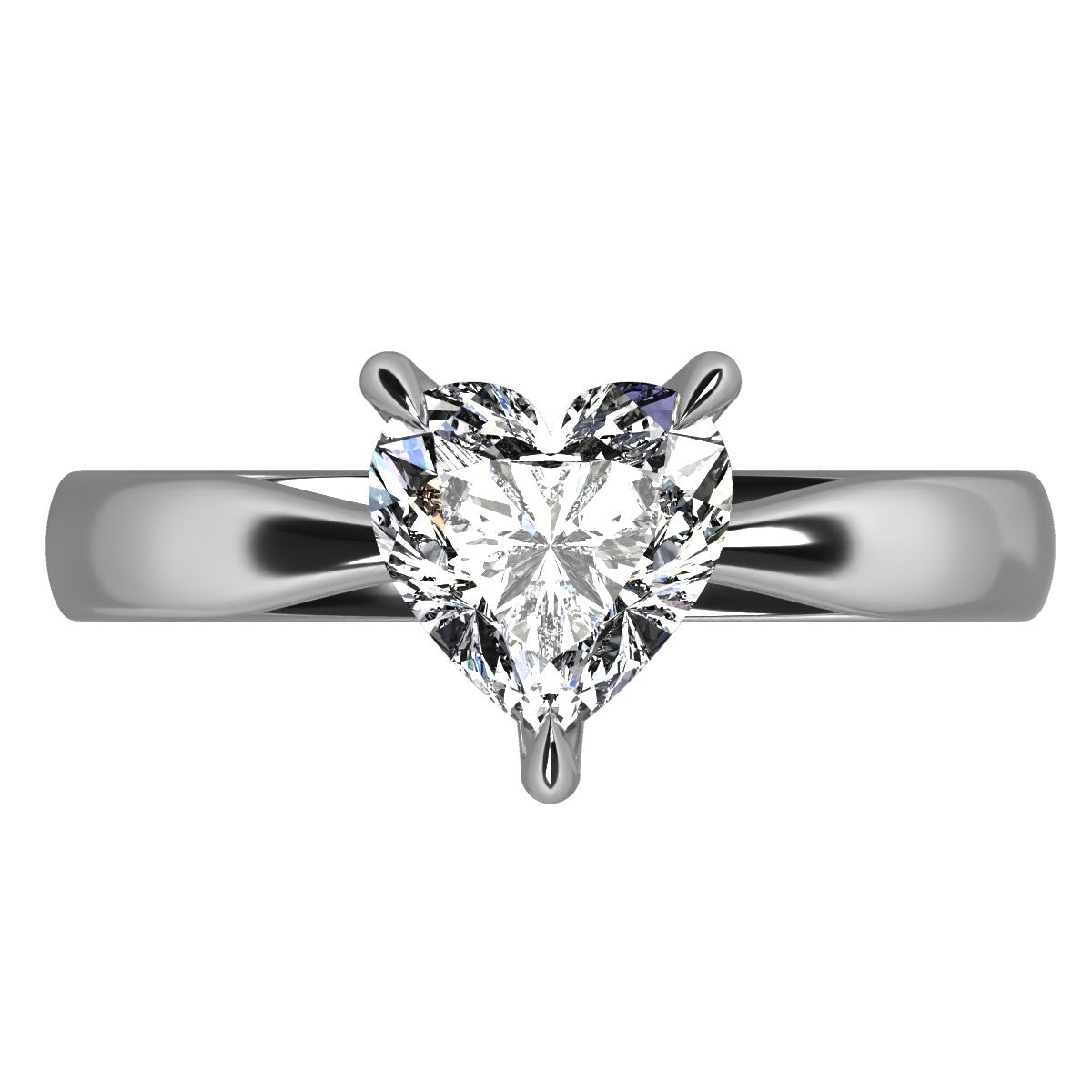 Anillo Emily en oro corte corazón
