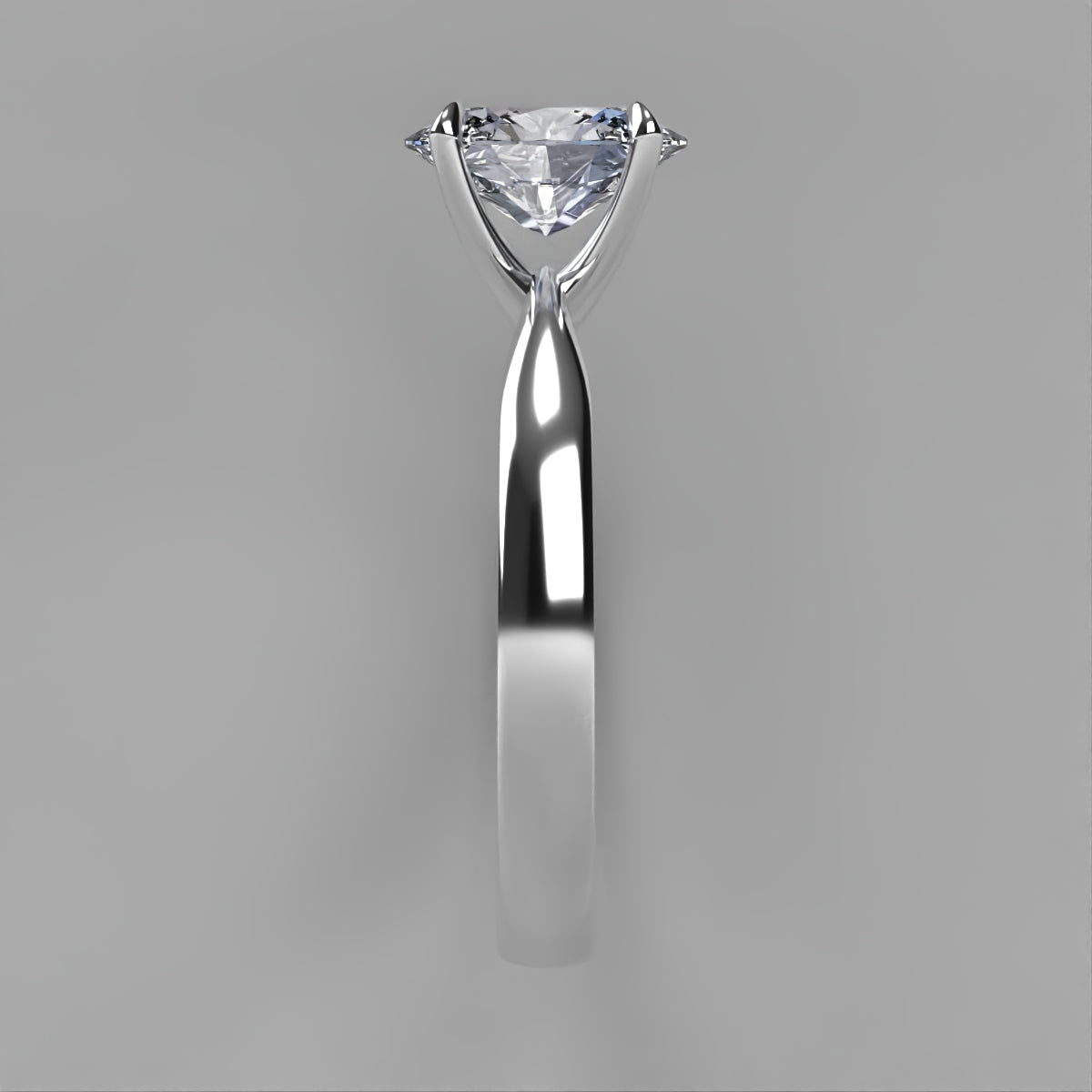 Anillo Emily en platino corte oval con diamante de laboratorio IGI