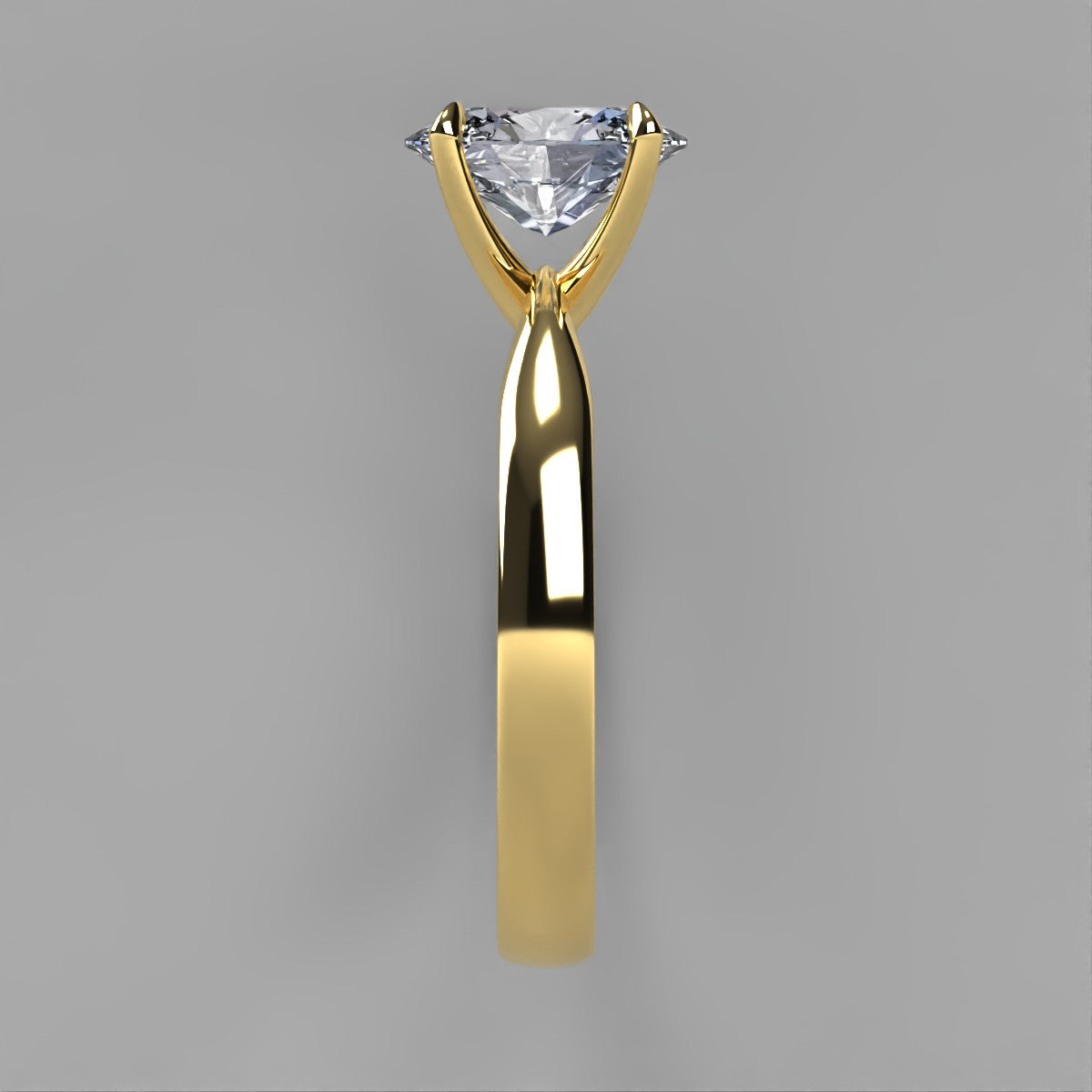 Anillo Emily en oro amarillo corte oval con diamante de laboratorio IGI