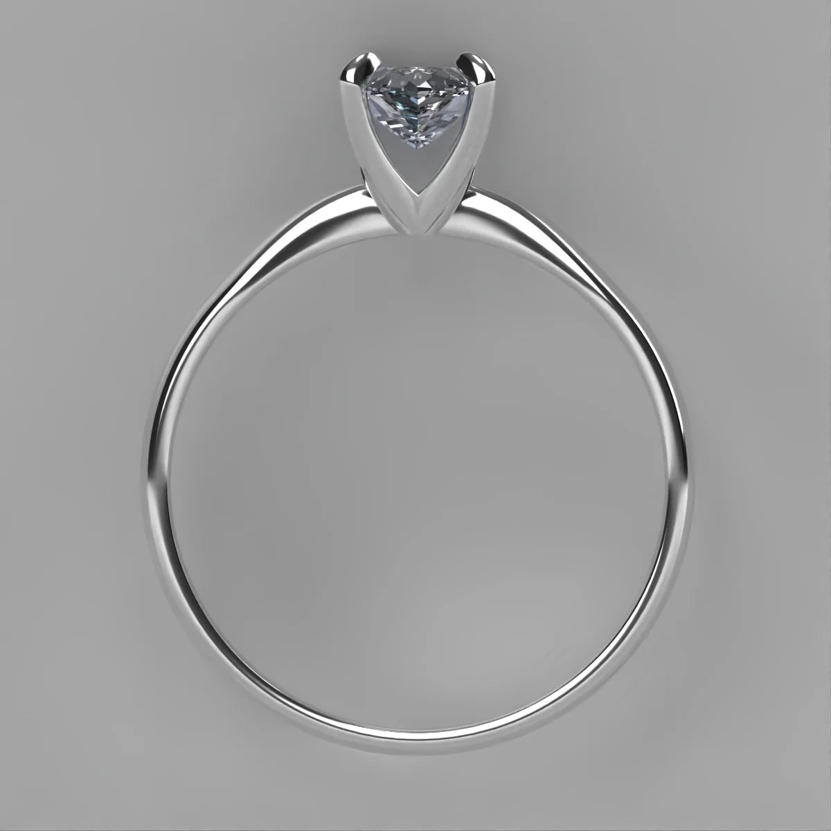Anillo Emily en oro blanco corte marquise con diamante de laboratorio IGI