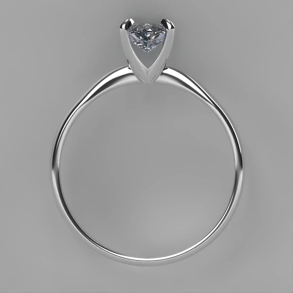 Anillo Emily en oro blanco corte marquise con diamante natural GIA