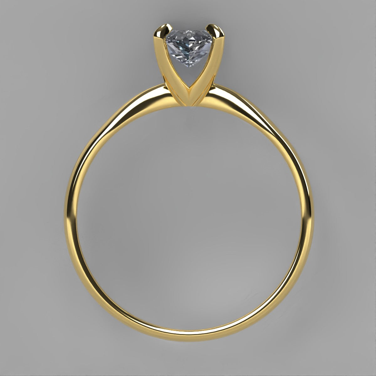 Anillo Emily en oro amarillo corte marquise con circonia