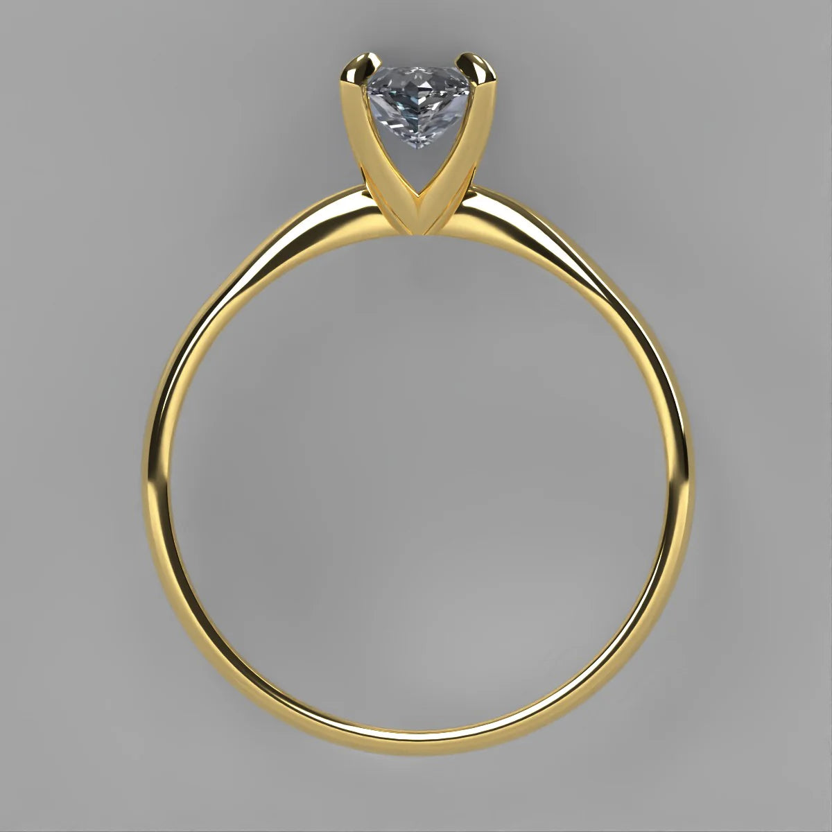 Anillo Emily en oro amarillo corte marquise  con diamante de laboratorio IGI