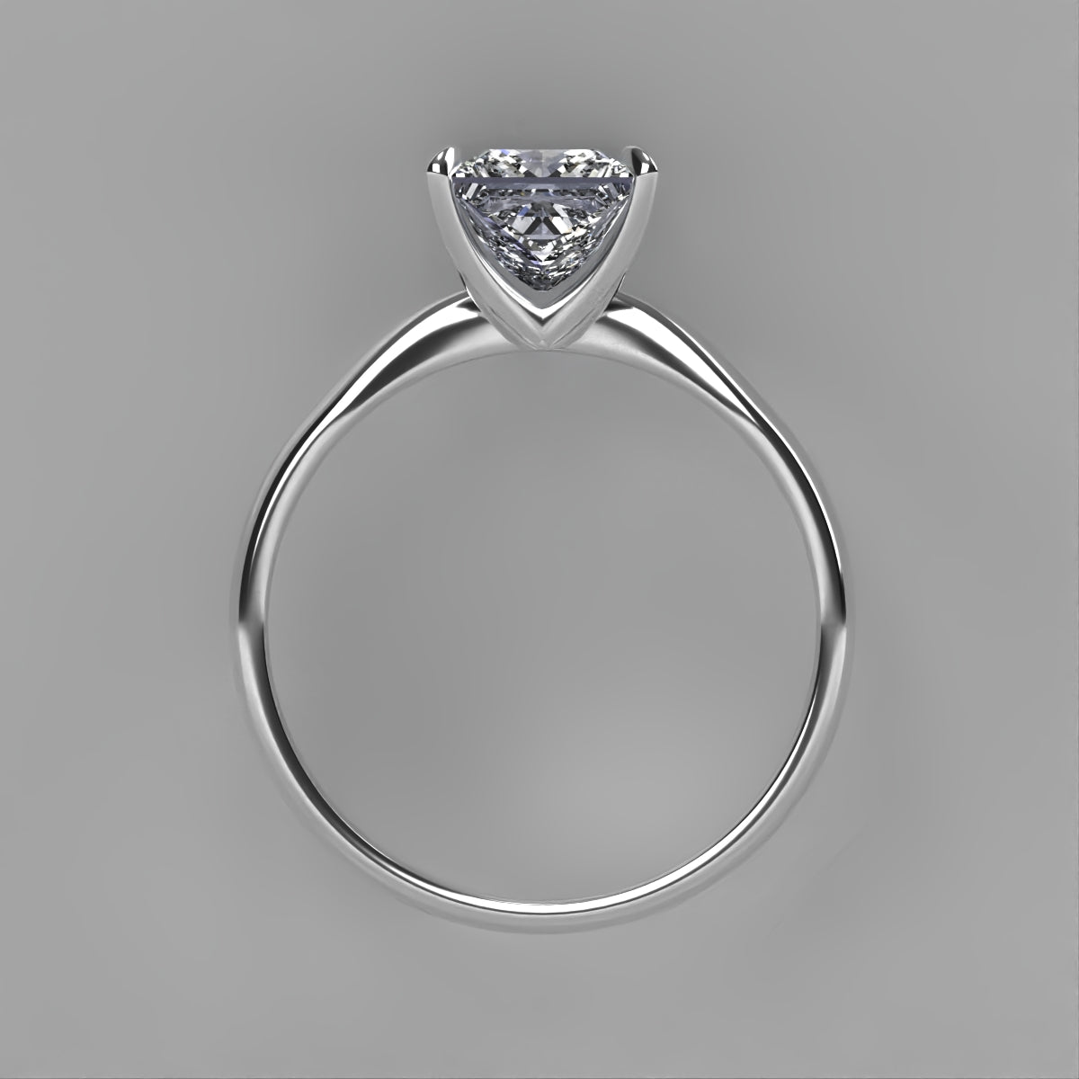Anillo Emily en oro corte princess
