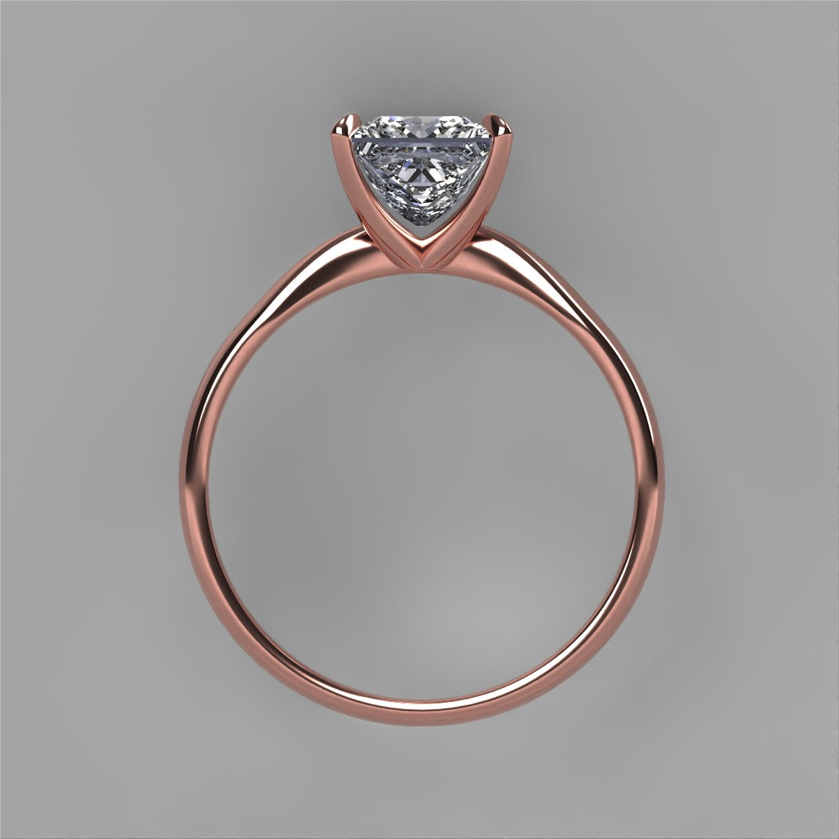 Anillo Emily en oro corte princess