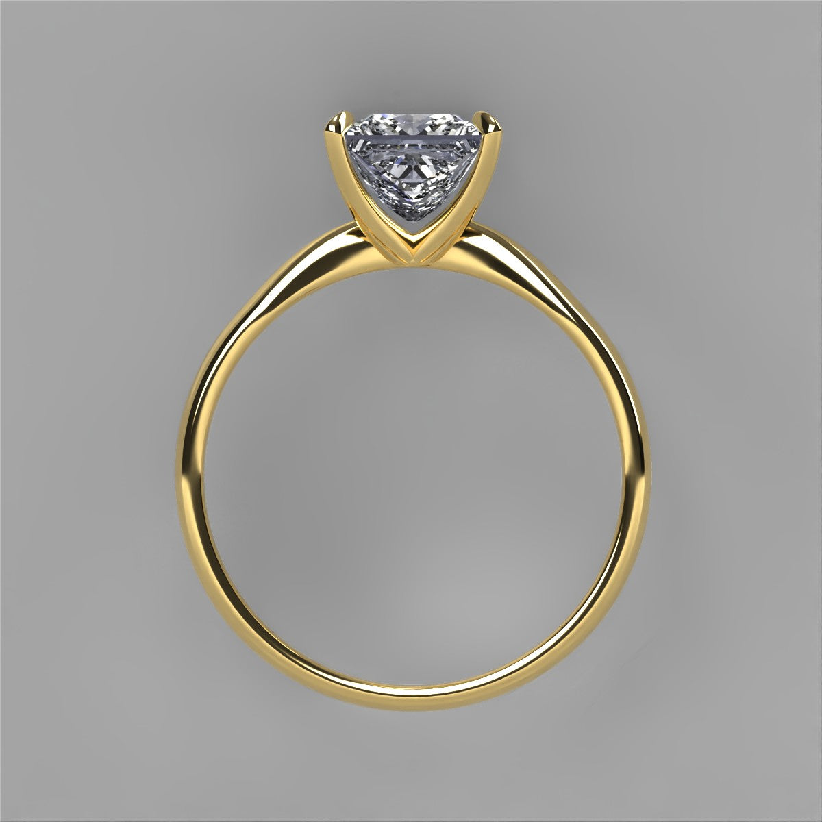 Anillo Emily en oro corte princess