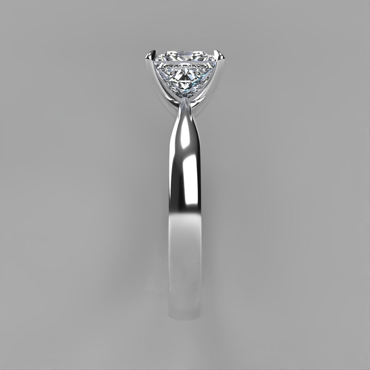 Anillo Emily en oro corte princess