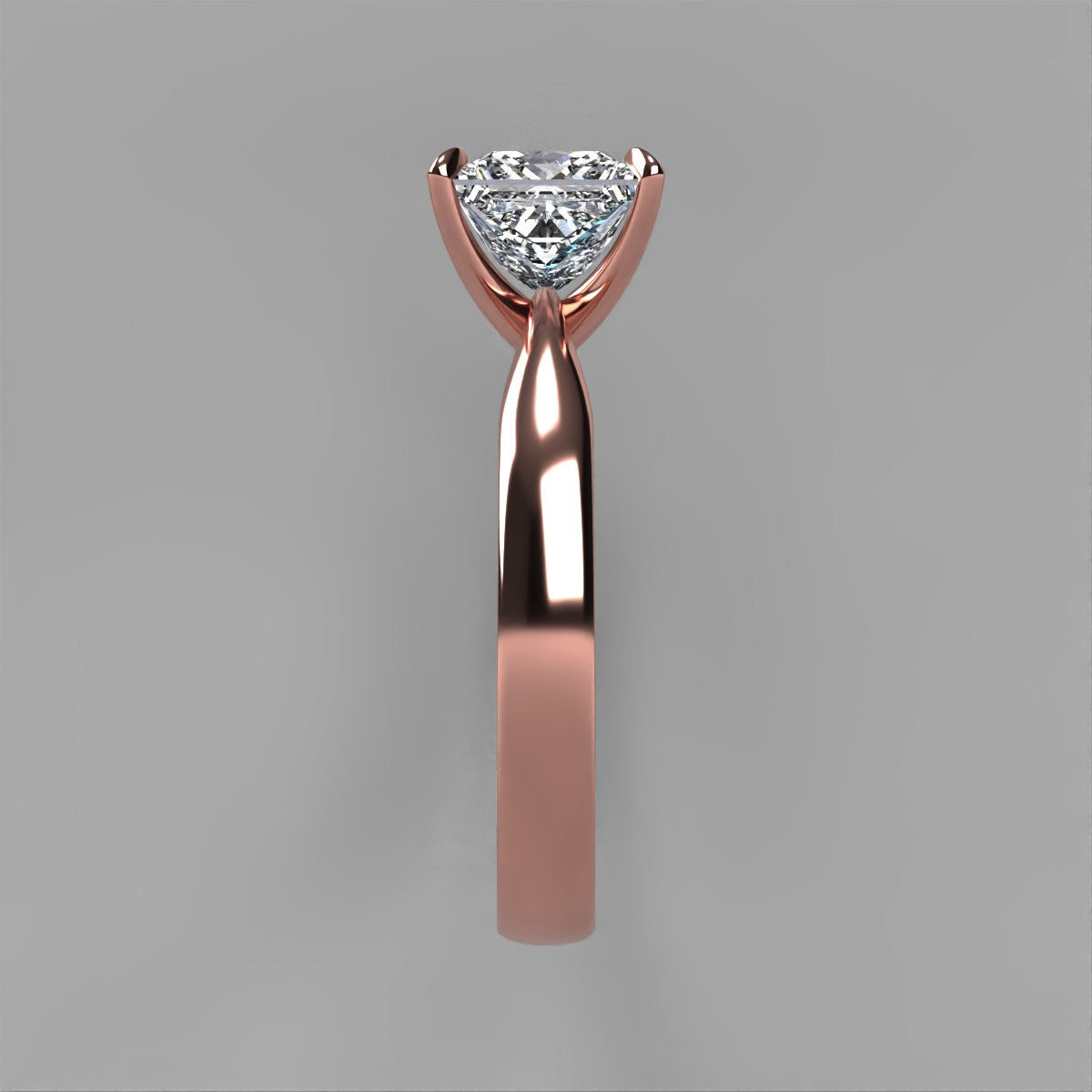 Anillo Emily en oro corte princess