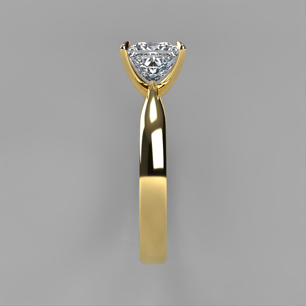 Anillo Emily en oro corte princess