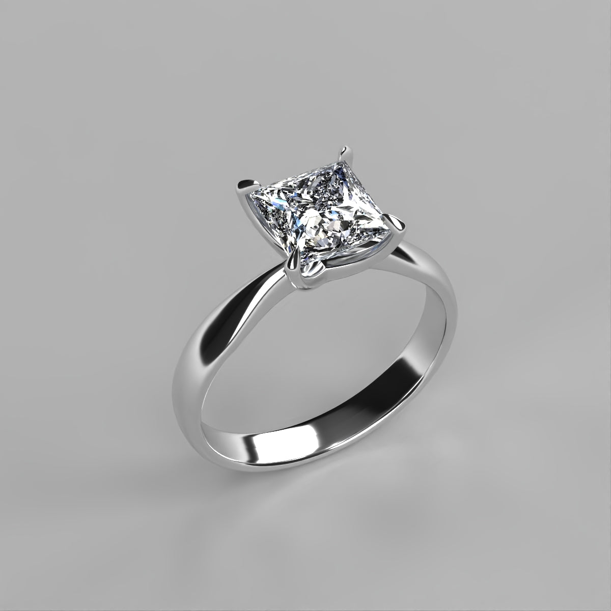 Anillo Emily en oro corte princess