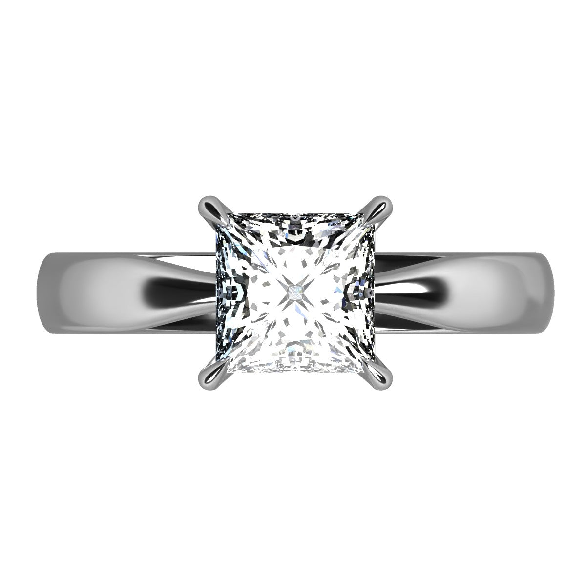 Anillo Emily en oro corte princess