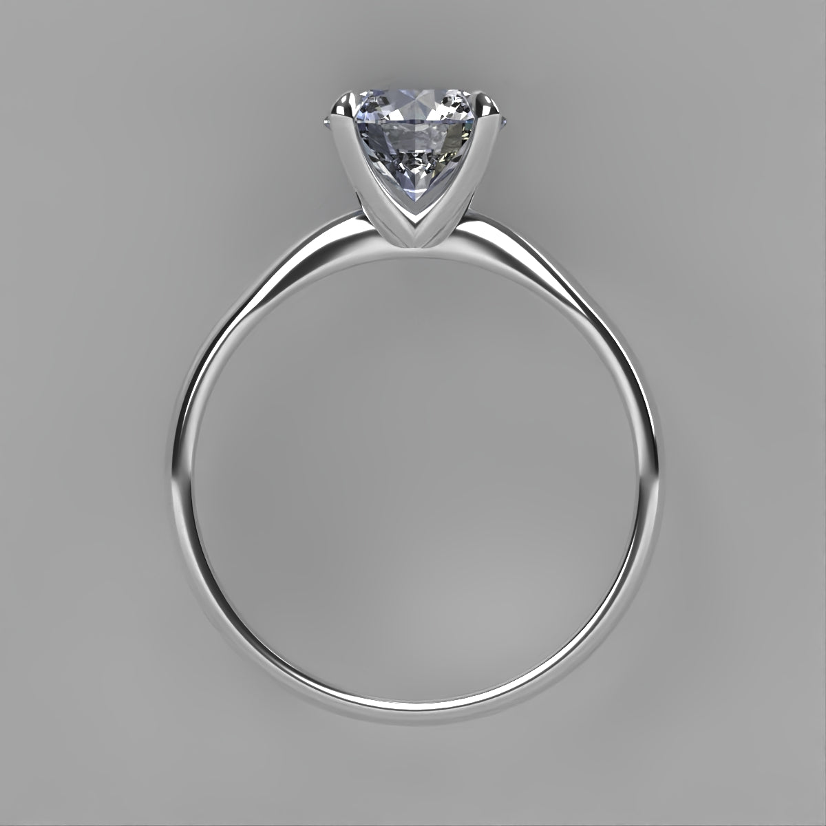 Anillo Emily en oro corte redondo