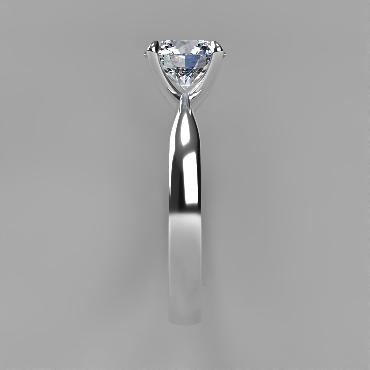 Anillo Emily en oro corte redondo